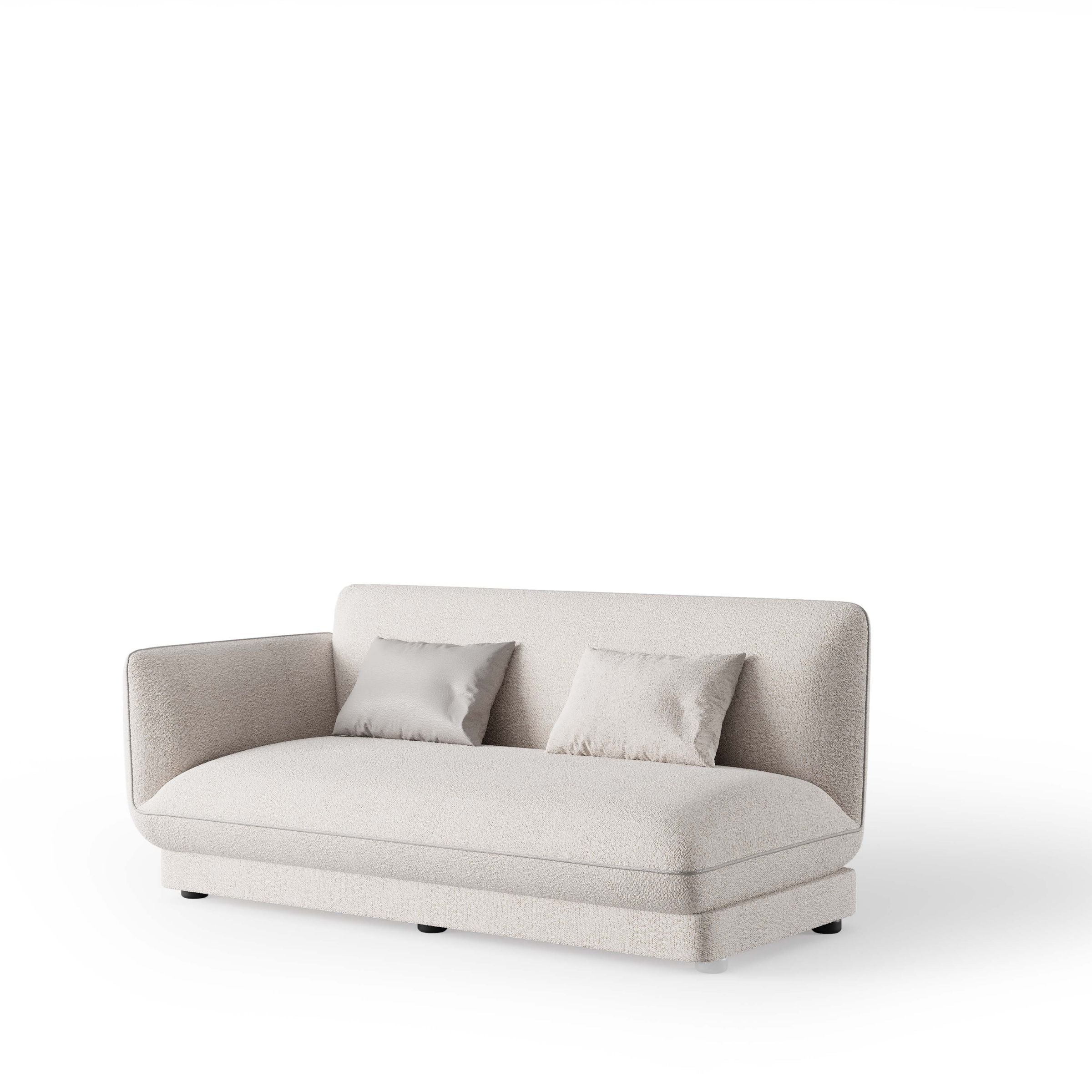 Loretta Left Arm Dual (Double) Module YOLRTA-DMLA - Sofas - ebarza Furniture UAE | Shop Modern Furniture in Abu Dhabi & Dubai - مفروشات ايبازرا في الامارات | تسوق اثاث عصري وديكورات مميزة في دبي وابوظبي