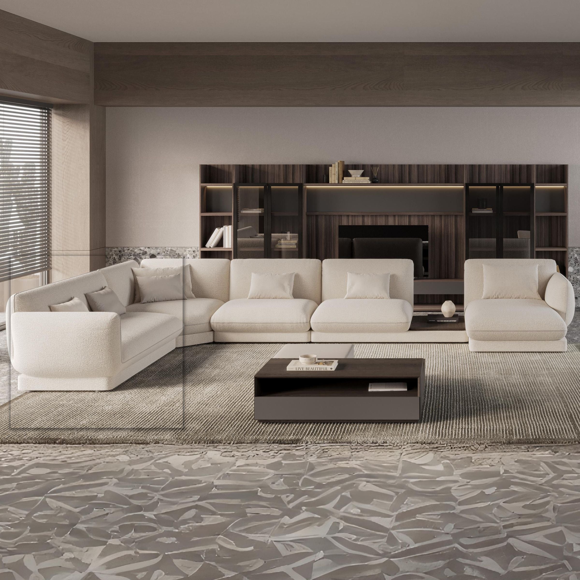 Loretta Left Arm Dual (Double) Module YOLRTA-DMLA - Sofas - ebarza Furniture UAE | Shop Modern Furniture in Abu Dhabi & Dubai - مفروشات ايبازرا في الامارات | تسوق اثاث عصري وديكورات مميزة في دبي وابوظبي