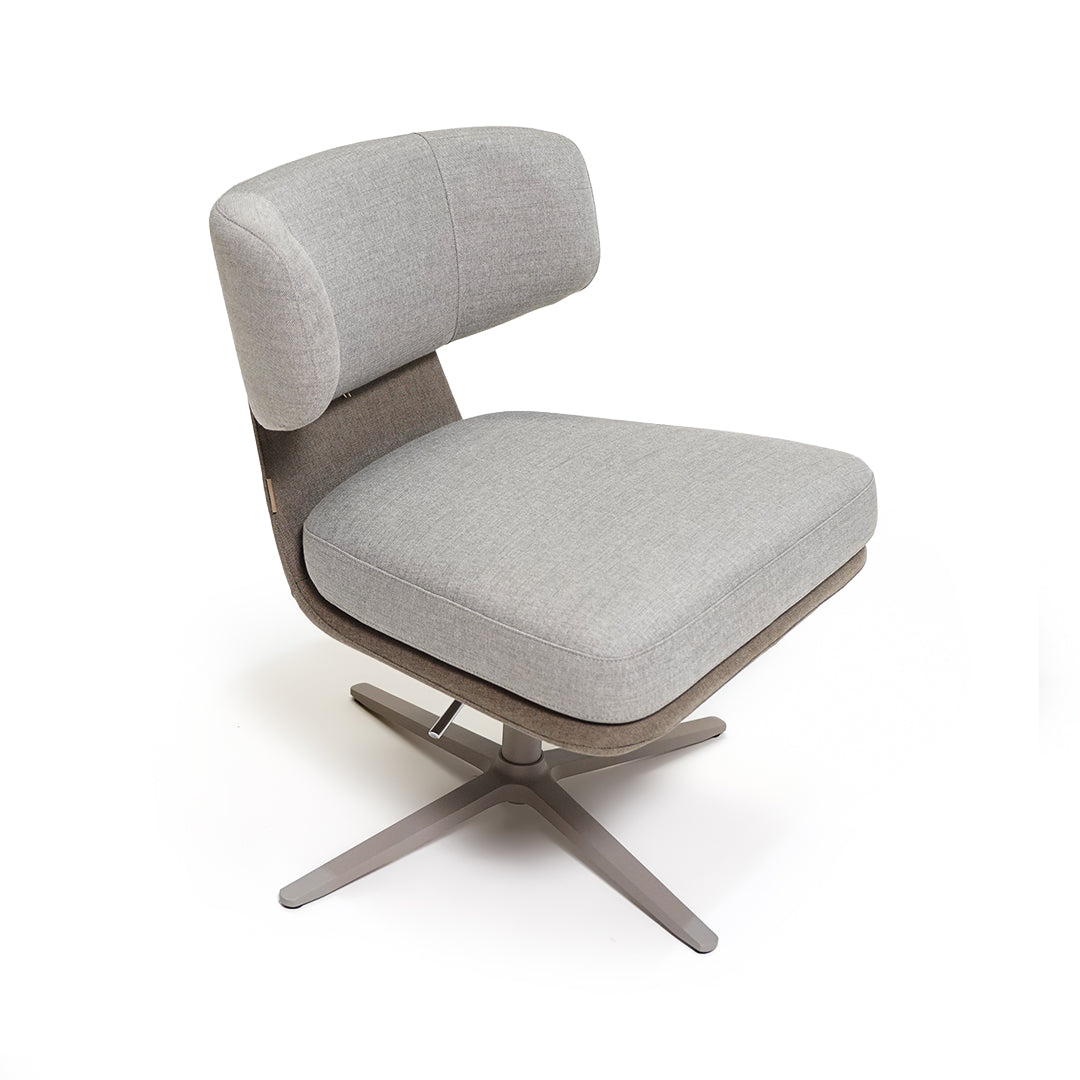 BEACON Luna Lounge Chair HJD-5278 with plush fabric and modern design, featuring curved armrests and a supportive cushioned seat.