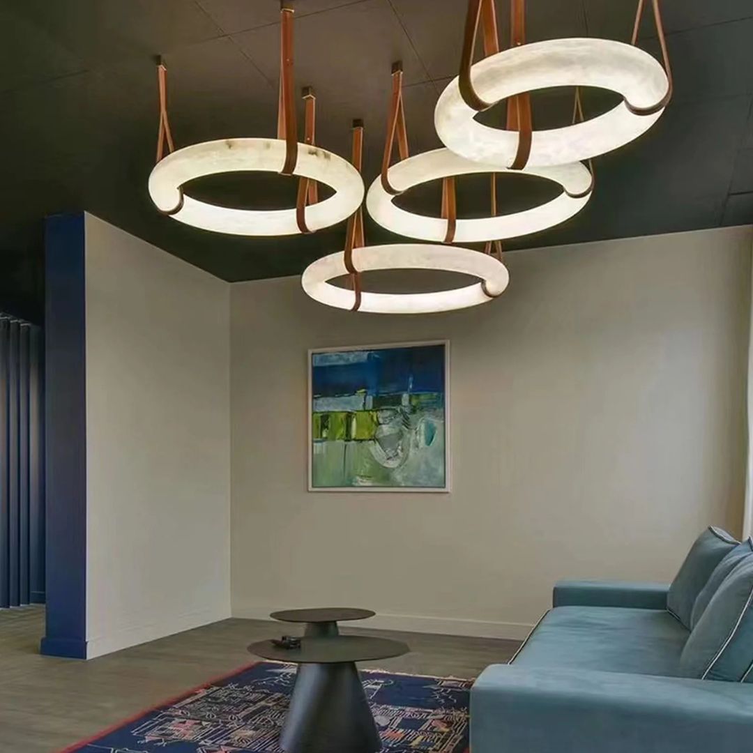 Imitation Marble Pendant Light HTD-2025002 - Pendant Lamps - ebarza Furniture UAE | Shop Modern Furniture in Abu Dhabi & Dubai - مفروشات ايبازرا في الامارات | تسوق اثاث عصري وديكورات مميزة في دبي وابوظبي