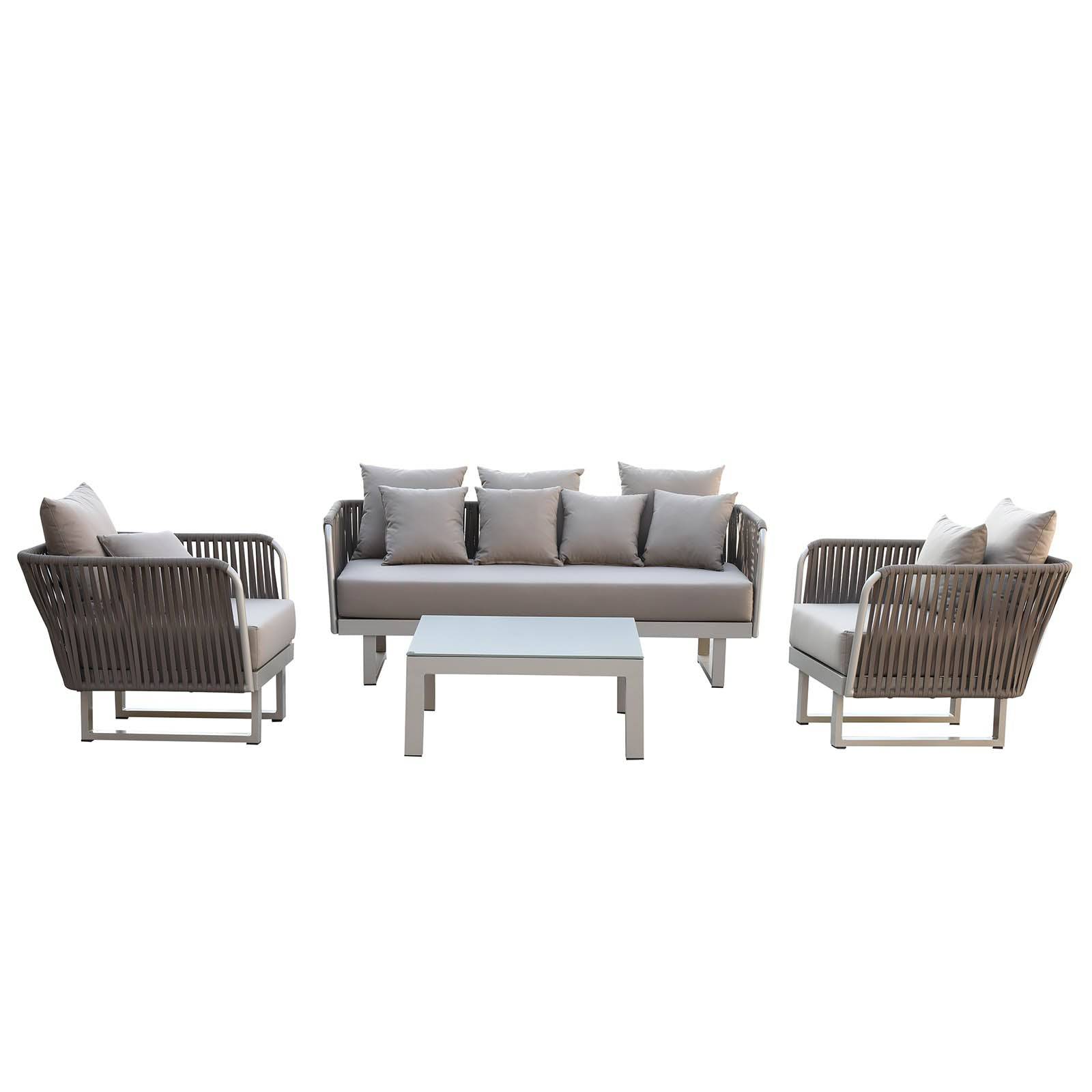 Lyon 3 Seater Outdoor Sofa 20810901 - Outdoor Sofas - ebarza Furniture UAE | Shop Modern Furniture in Abu Dhabi & Dubai - مفروشات ايبازرا في الامارات | تسوق اثاث عصري وديكورات مميزة في دبي وابوظبي