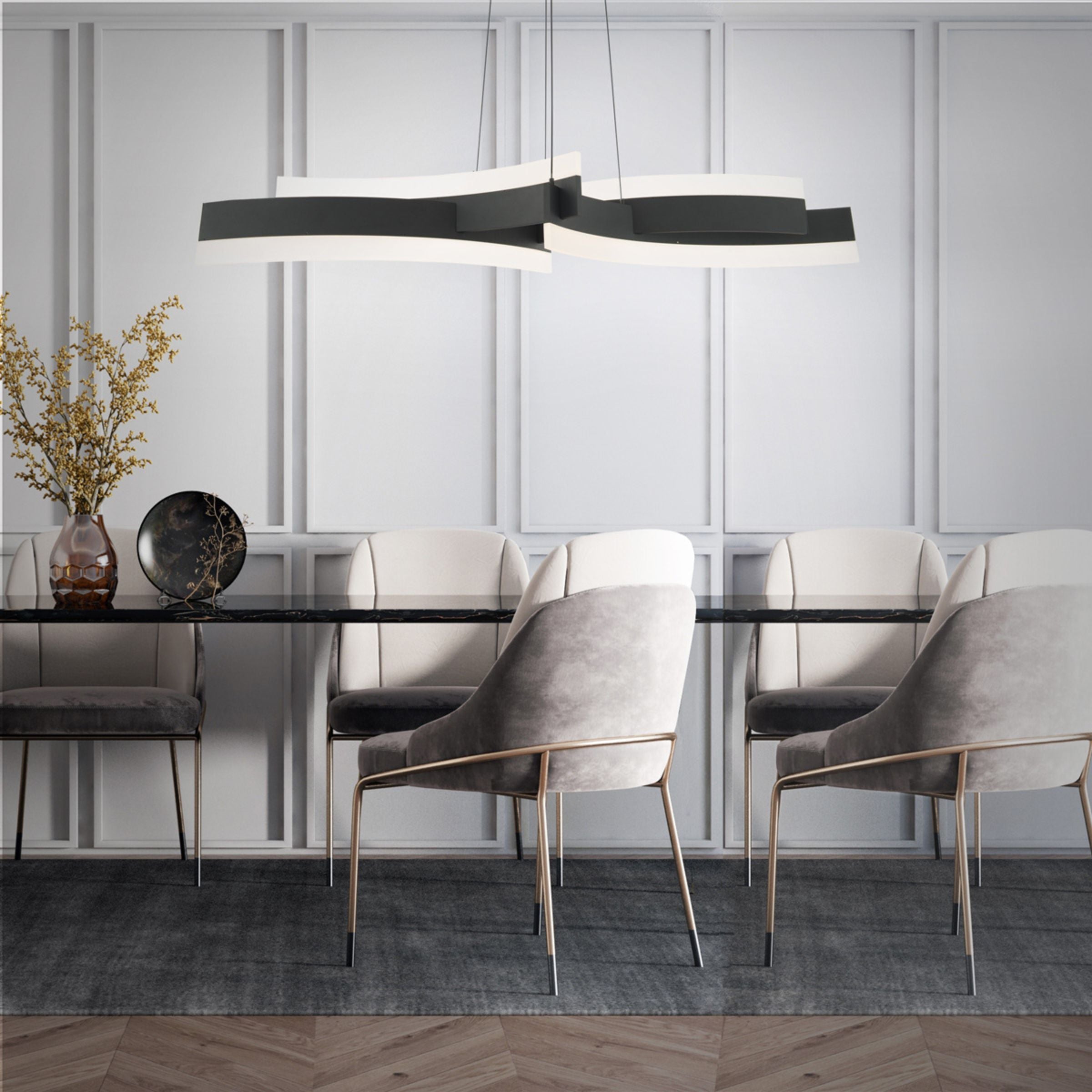 Lyra Black Pendant Lamp CY-DD-1027-B - Pendant Lamps - ebarza Furniture UAE | Shop Modern Furniture in Abu Dhabi & Dubai - مفروشات ايبازرا في الامارات | تسوق اثاث عصري وديكورات مميزة في دبي وابوظبي