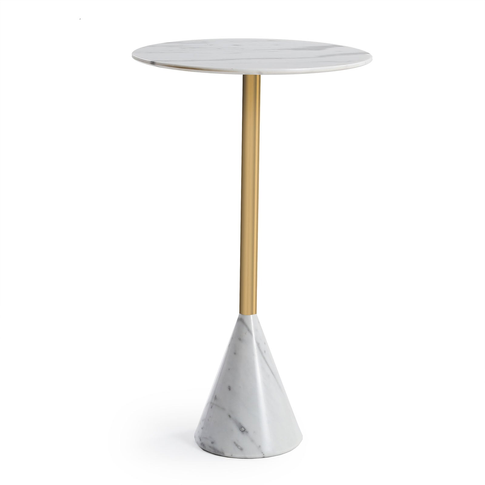 Madrid Natural Marble Bar Table by BEACON, elegant marble surface with sturdy legs, ideal for modern bar or kitchen setup.