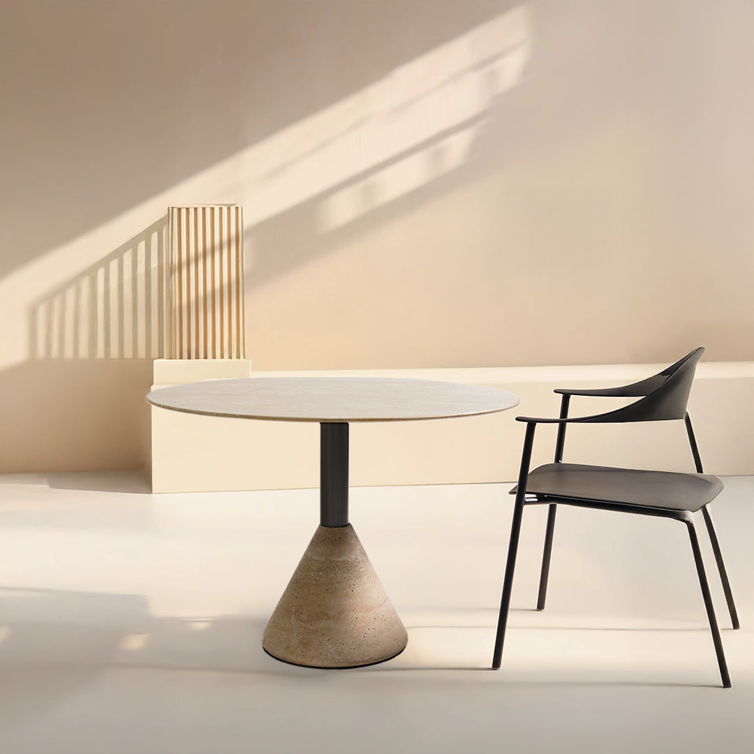 Madrid natural marble dining table by BEACON, featuring a sleek marble top and modern design for elegant dining spaces.