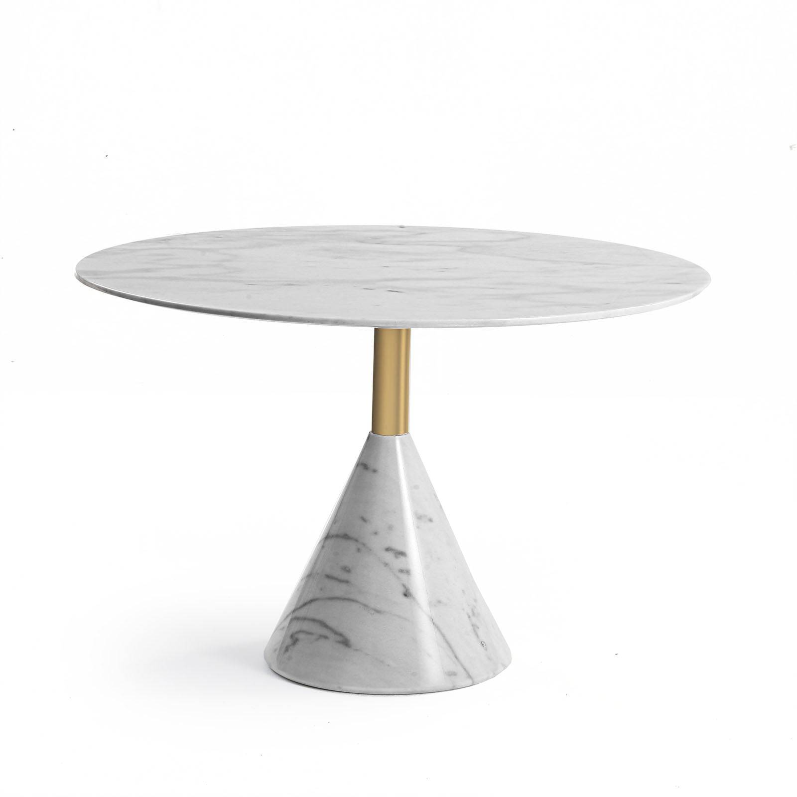 Madrid Natural Marble Side Table St8644-70A-We - Side Tables - ebarza Furniture UAE | Shop Modern Furniture in Abu Dhabi & Dubai - مفروشات ايبازرا في الامارات | تسوق اثاث عصري وديكورات مميزة في دبي وابوظبي