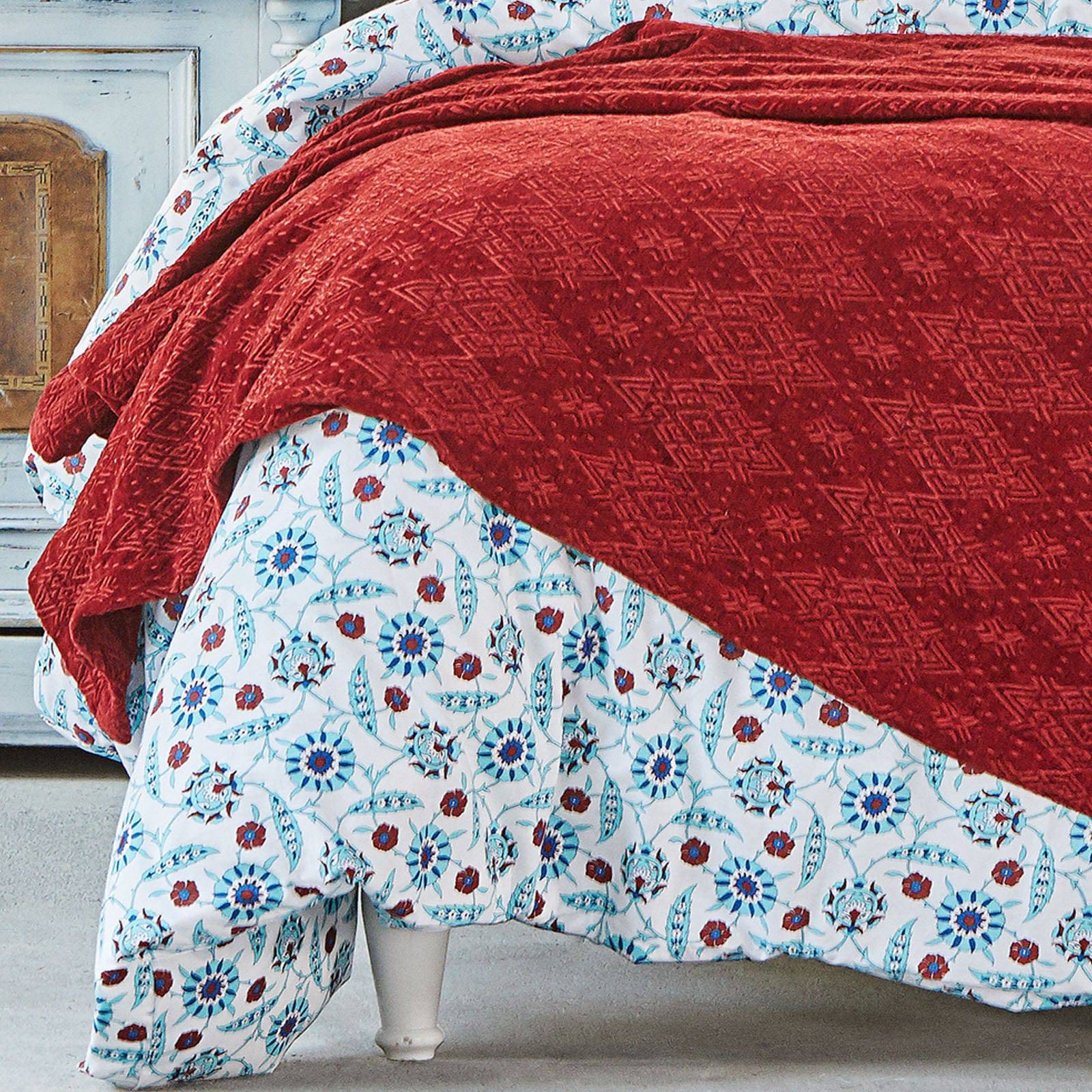 Mai Lacivert Bedding Set 200.15.01.0185 - Bedding - ebarza Furniture UAE | Shop Modern Furniture in Abu Dhabi & Dubai - مفروشات ايبازرا في الامارات | تسوق اثاث عصري وديكورات مميزة في دبي وابوظبي