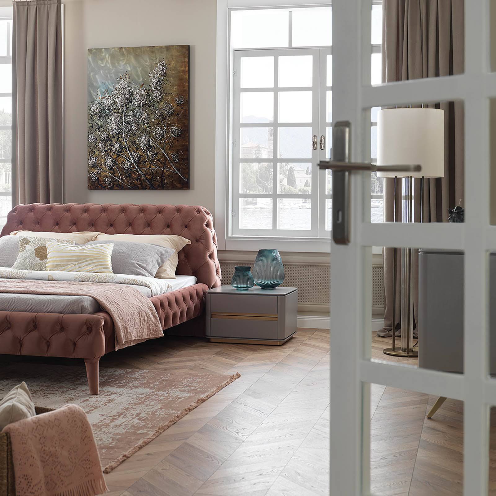 Malena Queen Bedstead Malena001-P-Bed - Bedsteads - ebarza Furniture UAE | Shop Modern Furniture in Abu Dhabi & Dubai - مفروشات ايبازرا في الامارات | تسوق اثاث عصري وديكورات مميزة في دبي وابوظبي