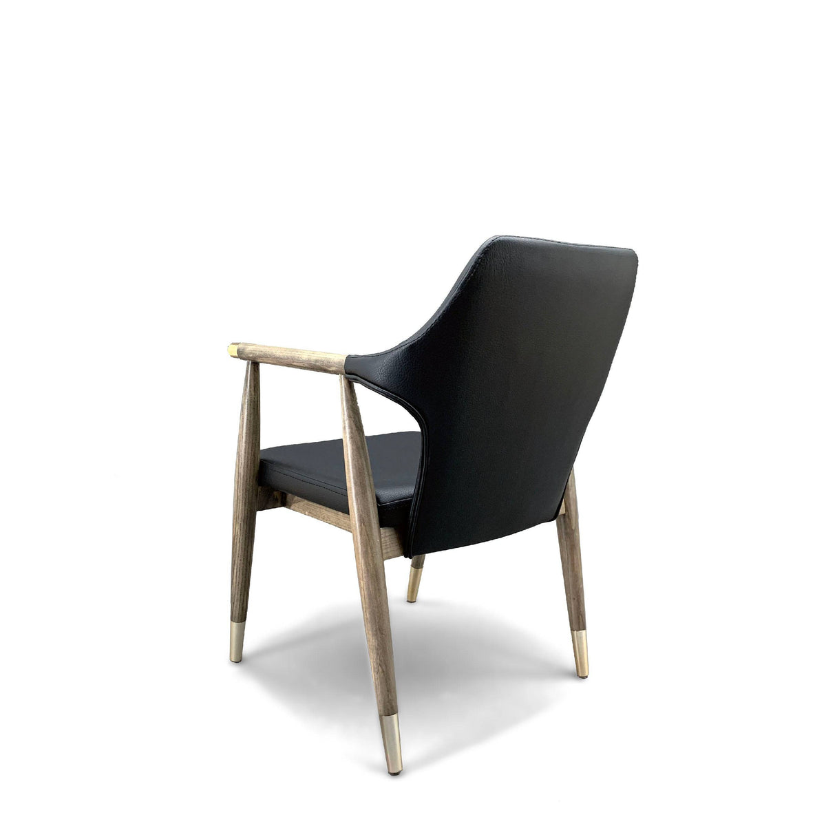 Display image of SANCREA Malibu Chair in walnut finish, showcasing the stylish wooden design and craftsmanship.