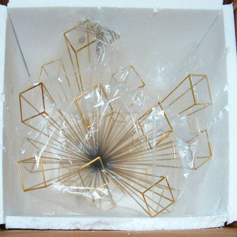 Marble And Steel Sculpture Ai0307 Gd - Home Decor Figurines - ebarza Furniture UAE | Shop Modern Furniture in Abu Dhabi & Dubai - مفروشات ايبازرا في الامارات | تسوق اثاث عصري وديكورات مميزة في دبي وابوظبي