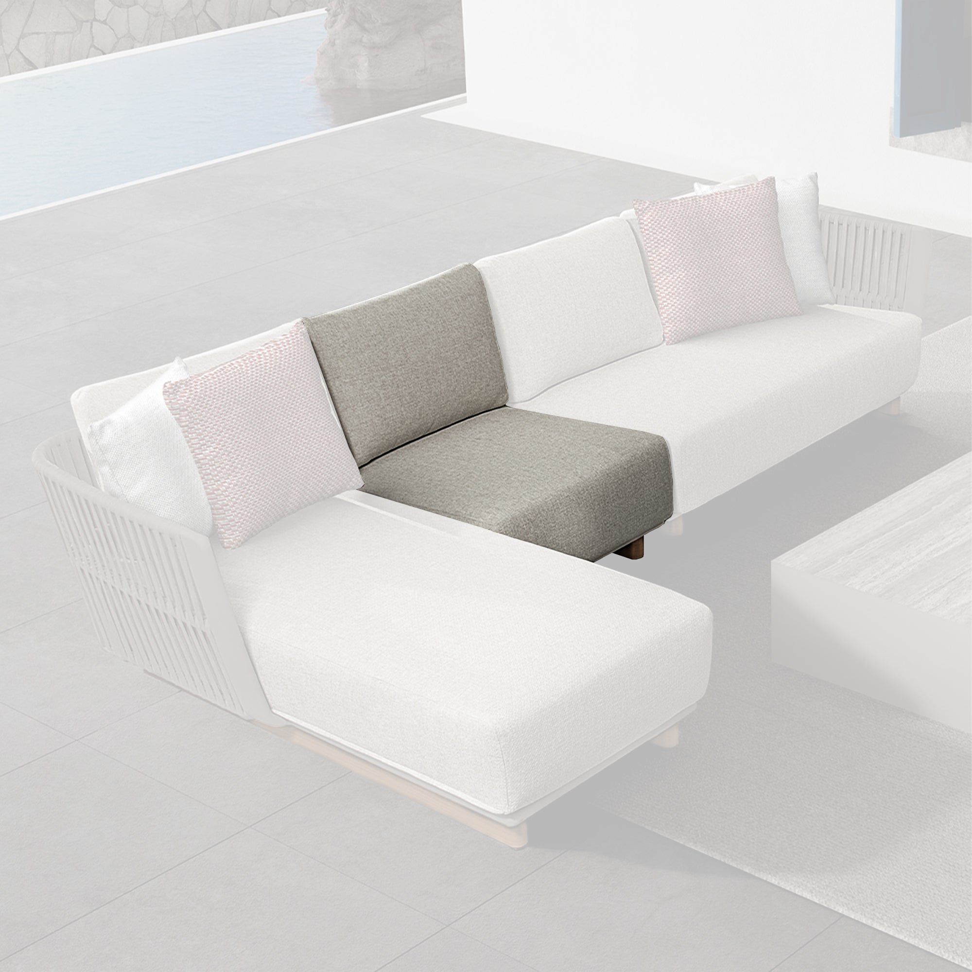 Marrakech Outdoor Single Seater Unit - AC5879A07ROP - Sofas - ebarza Furniture UAE | Shop Modern Furniture in Abu Dhabi & Dubai - مفروشات ايبازرا في الامارات | تسوق اثاث عصري وديكورات مميزة في دبي وابوظبي