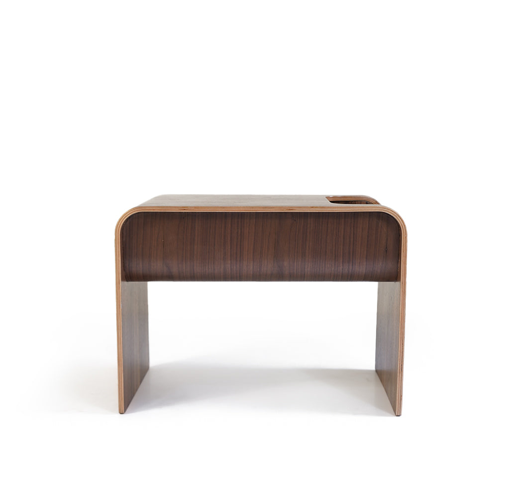 Matt plywood and veneer Side Table BP0639-WAL - Side Tables - ebarza Furniture UAE | Shop Modern Furniture in Abu Dhabi & Dubai - مفروشات ايبازرا في الامارات | تسوق اثاث عصري وديكورات مميزة في دبي وابوظبي