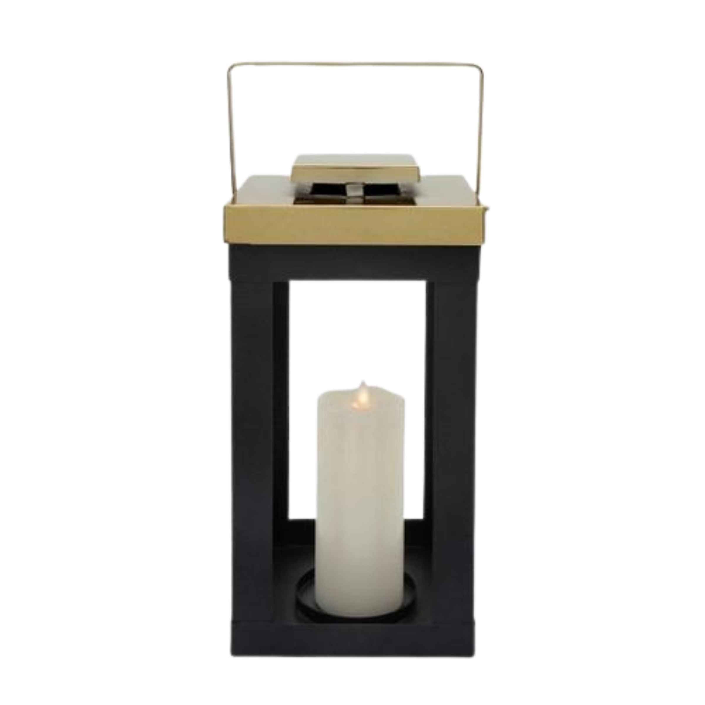 Metal Lantern Candle Holder 15646-02 - Candle Holders - ebarza Furniture UAE | Shop Modern Furniture in Abu Dhabi & Dubai - مفروشات ايبازرا في الامارات | تسوق اثاث عصري وديكورات مميزة في دبي وابوظبي