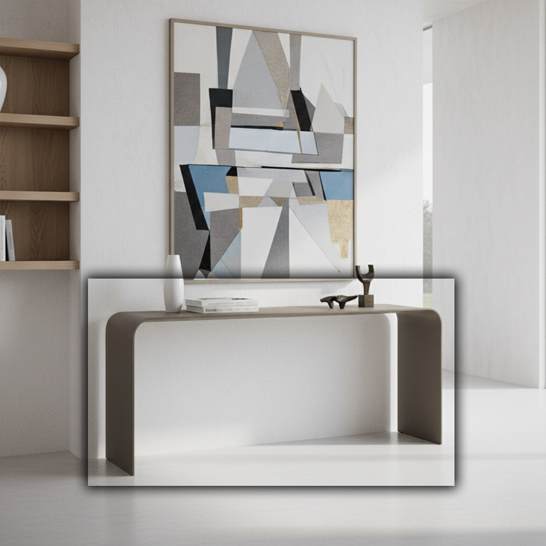 BEACON microfiber hard leather console table DO-251 with sleek design, suitable for modern living spaces.