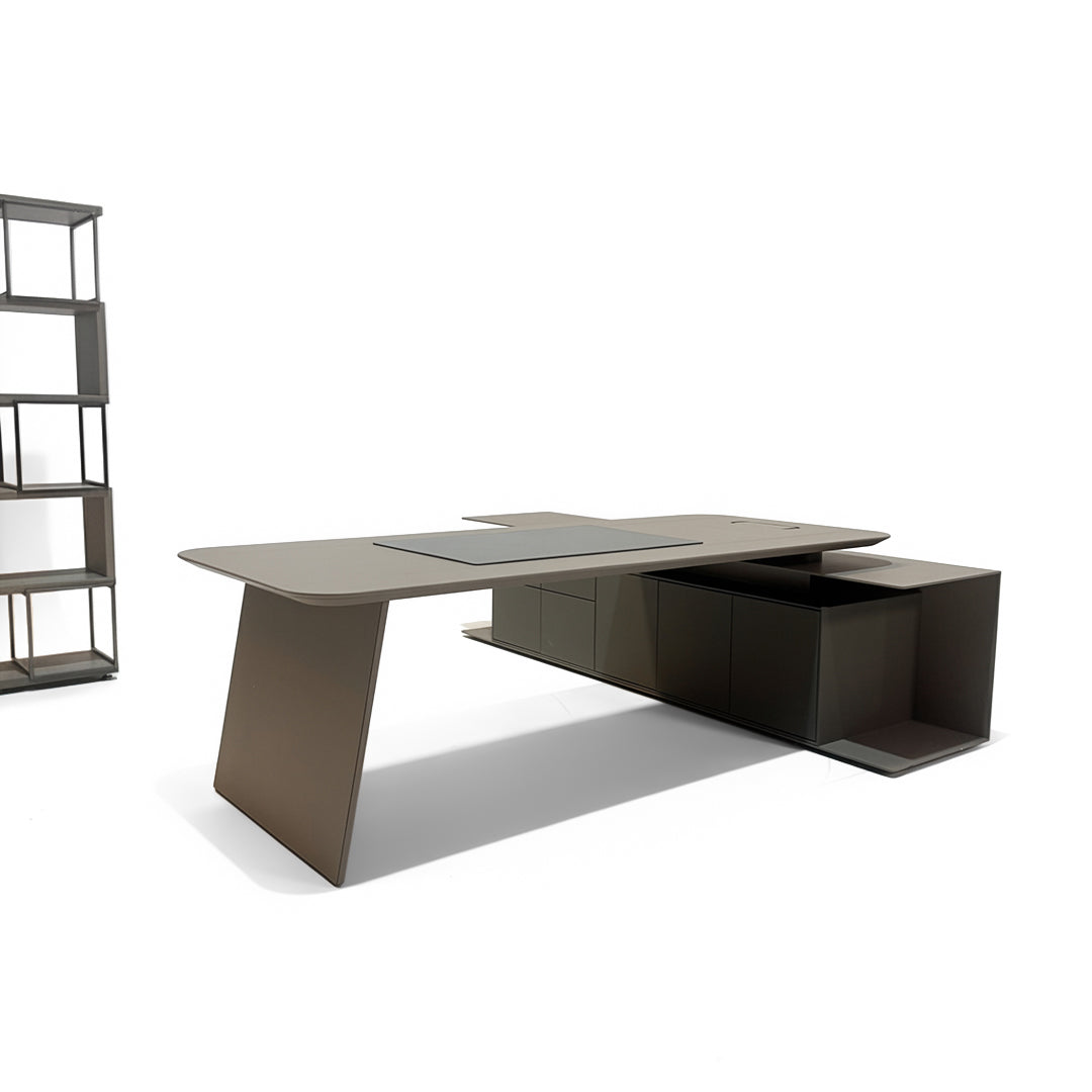 Microfiber Hard Leather Desk OD-252-L - Office Desks - ebarza Furniture UAE | Shop Modern Furniture in Abu Dhabi & Dubai - مفروشات ايبازرا في الامارات | تسوق اثاث عصري وديكورات مميزة في دبي وابوظبي