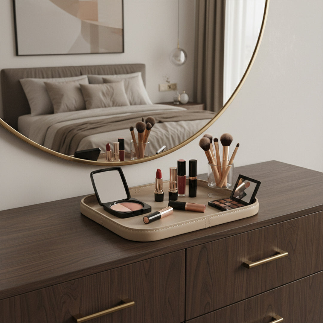 Microfiber Hard Leather Tray TR-256-Q - Trays - ebarza Furniture UAE | Shop Modern Furniture in Abu Dhabi & Dubai - مفروشات ايبازرا في الامارات | تسوق اثاث عصري وديكورات مميزة في دبي وابوظبي