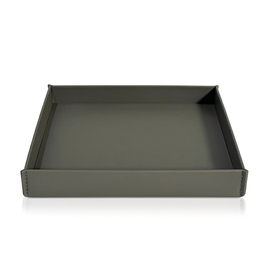 BEACON microfiber hard leather tray TSA555-TR, durable tray for organizing essentials, with sleek black finish.