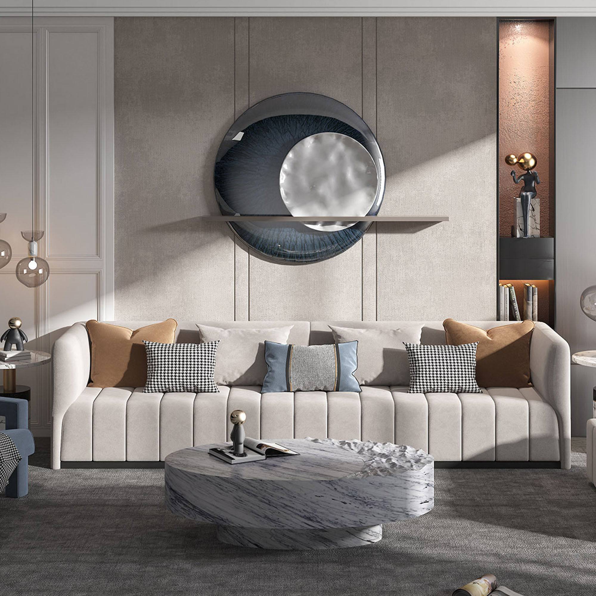 Miracle Solid Natural Marble Table 416Ct - Coffee Tables - ebarza Furniture UAE | Shop Modern Furniture in Abu Dhabi & Dubai - مفروشات ايبازرا في الامارات | تسوق اثاث عصري وديكورات مميزة في دبي وابوظبي