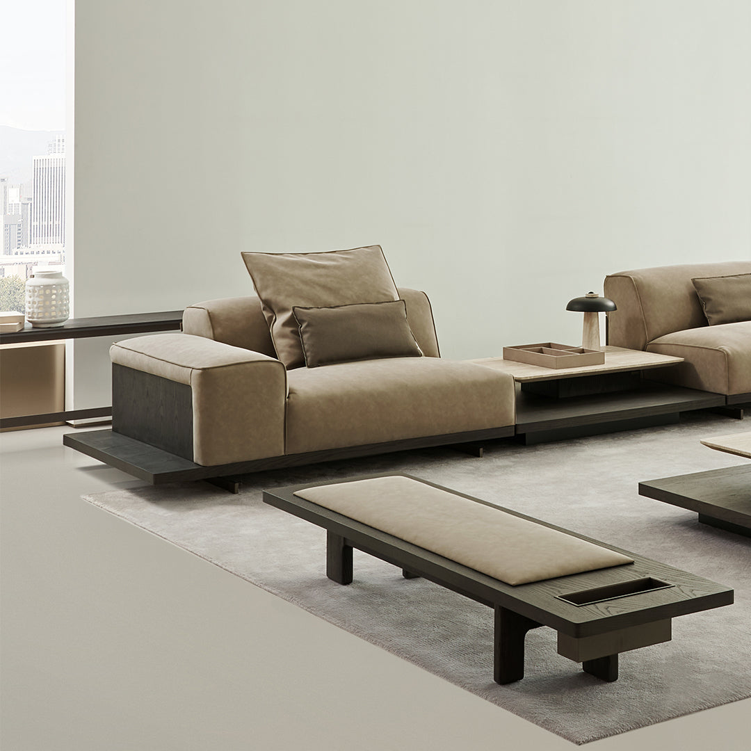 Miya single seater sofa module with left arm by BEACON, featuring modern design and comfortable upholstery.