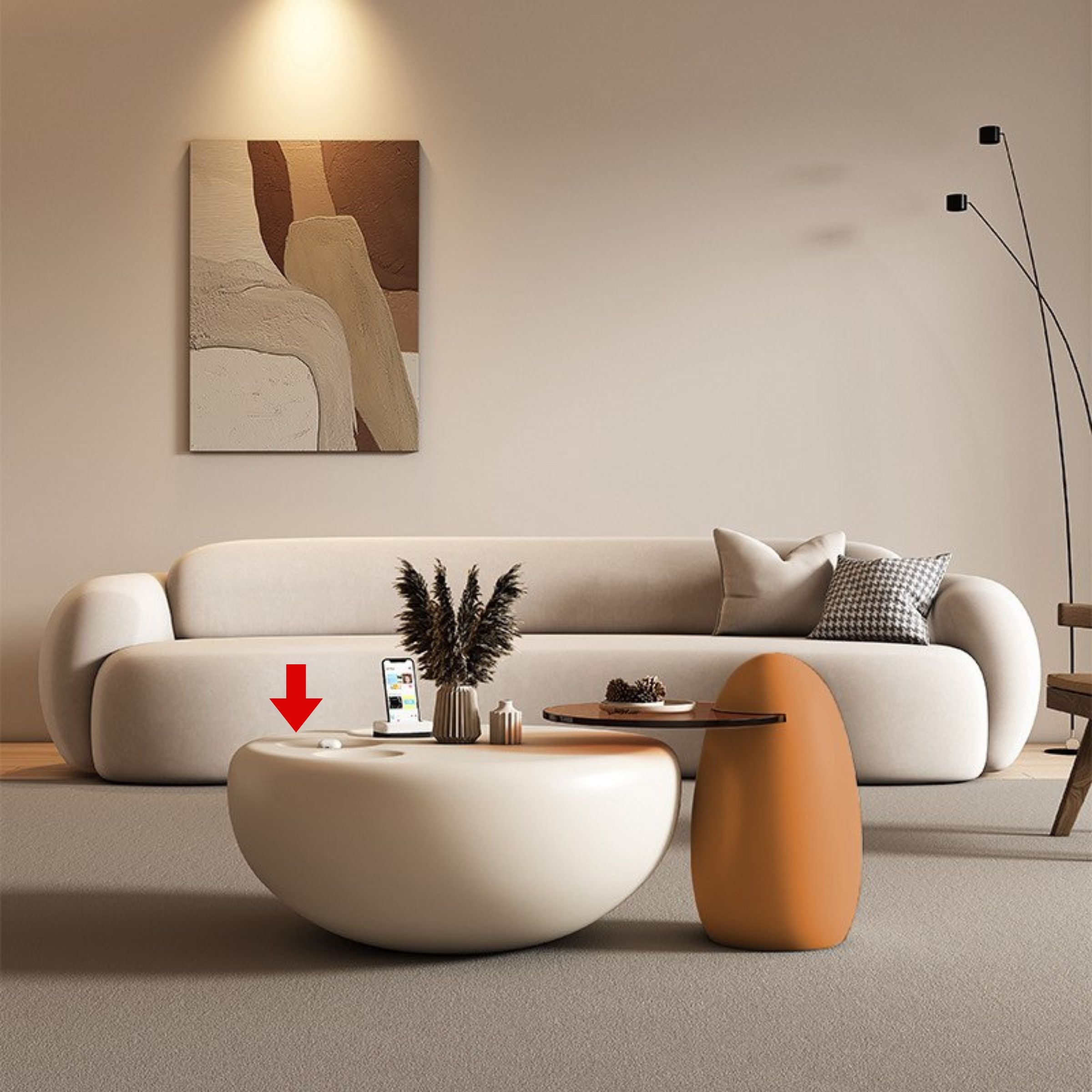 Modern Coffee Table MDF MLL- CUS14 - Coffee tables - ebarza Furniture UAE | Shop Modern Furniture in Abu Dhabi & Dubai - مفروشات ايبازرا في الامارات | تسوق اثاث عصري وديكورات مميزة في دبي وابوظبي