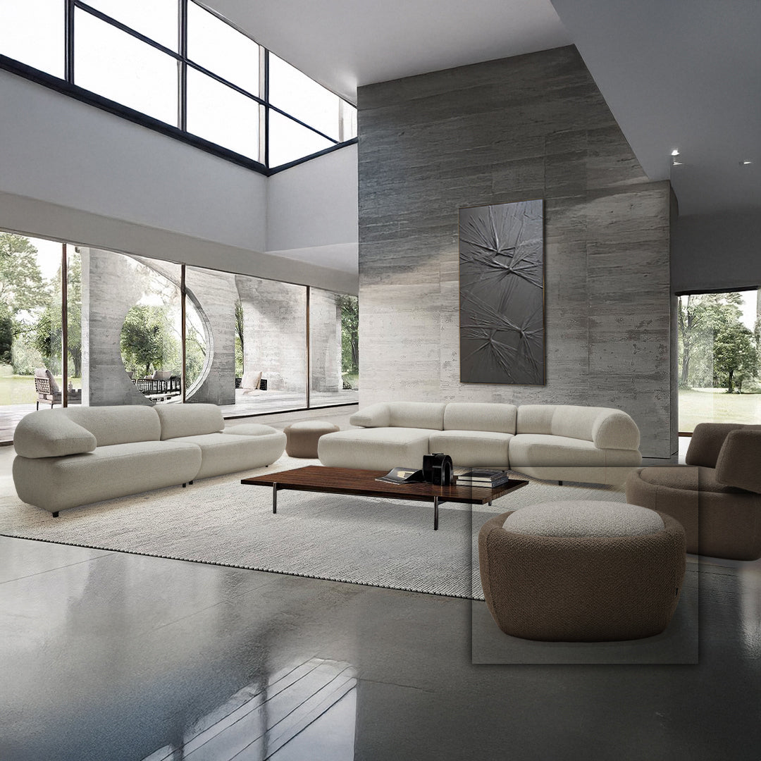 MOLLIS BIG POUF BER-POUF-BIG/Brown - Poufs - ebarza Furniture UAE | Shop Modern Furniture in Abu Dhabi & Dubai - مفروشات ايبازرا في الامارات | تسوق اثاث عصري وديكورات مميزة في دبي وابوظبي