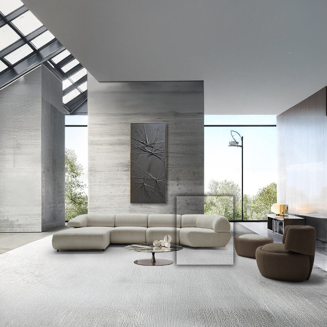 BERIN Mollis sofa corner module for BER-CORNER-001, showcasing a modern corner piece with plush cushions and sleek fabric upholstery.