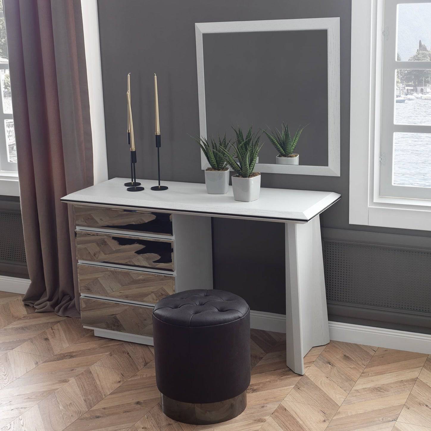 Mona White Bedstead Monawhite-Bed - Bedsteads - ebarza Furniture UAE | Shop Modern Furniture in Abu Dhabi & Dubai - مفروشات ايبازرا في الامارات | تسوق اثاث عصري وديكورات مميزة في دبي وابوظبي