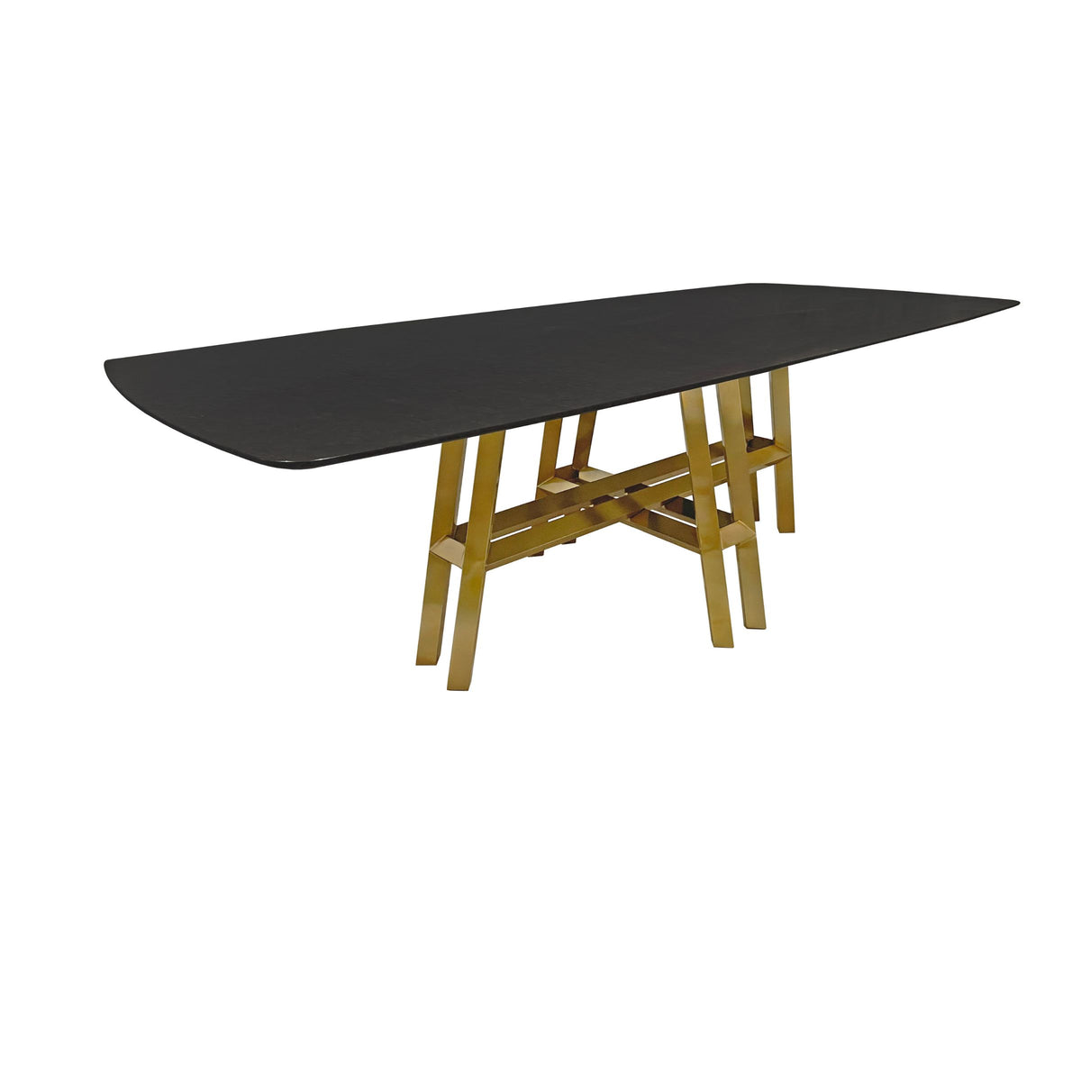 Montreal Natural Stone Dining Table by A2STONE featuring a sleek rectangular design with a textured stone surface.