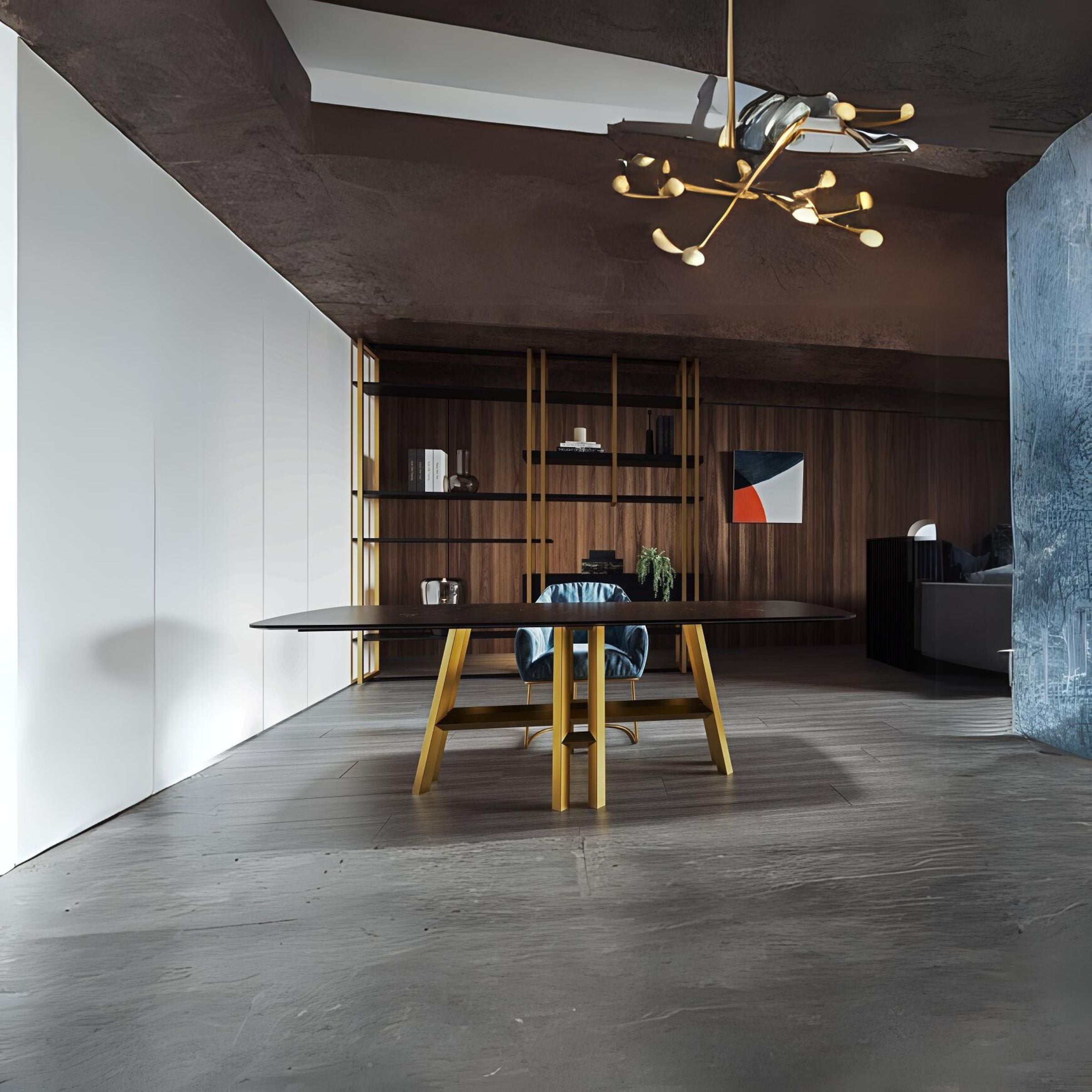 Montreal Natural Stone Dining Table 305DTS24 - Dining Tables - ebarza Furniture UAE | Shop Modern Furniture in Abu Dhabi & Dubai - مفروشات ايبازرا في الامارات | تسوق اثاث عصري وديكورات مميزة في دبي وابوظبي