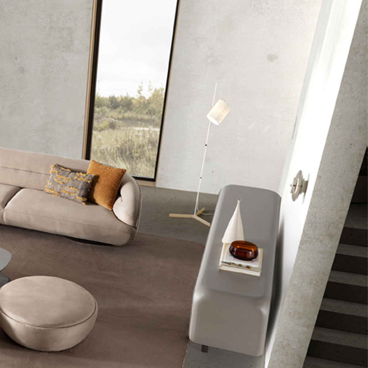 SARDUNYA MOON sideboard and console with sleek, modern design featuring a smooth surface and storage compartments.