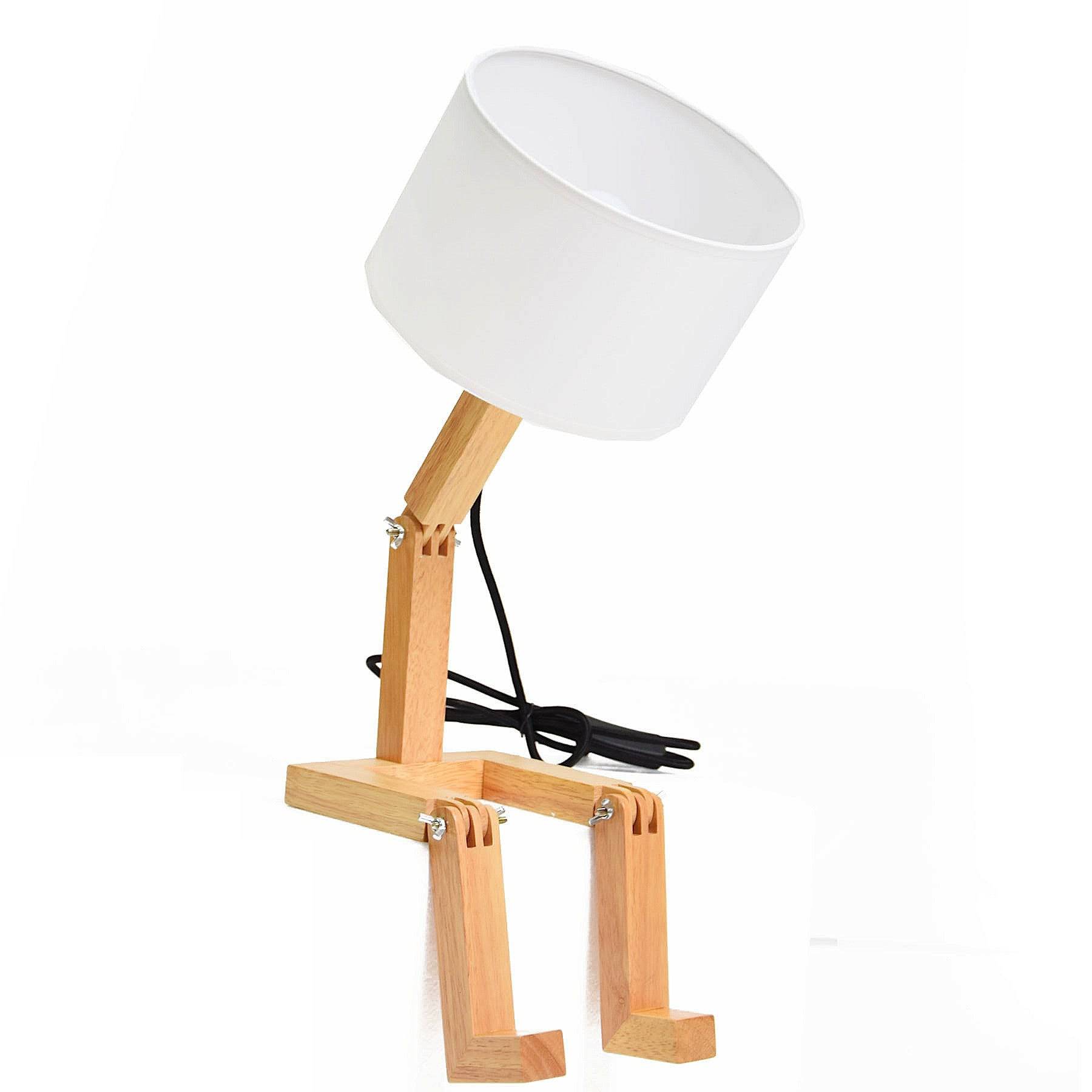 Mr.Lonley Solid Wood Table Lamp Bpmt01-N -  Desk\table Lamps | مصباح طاولة من الخشب الصلب مستر لونلي - ebarza Furniture UAE | Shop Modern Furniture in Abu Dhabi & Dubai - مفروشات ايبازرا في الامارات | تسوق اثاث عصري وديكورات مميزة في دبي وابوظبي