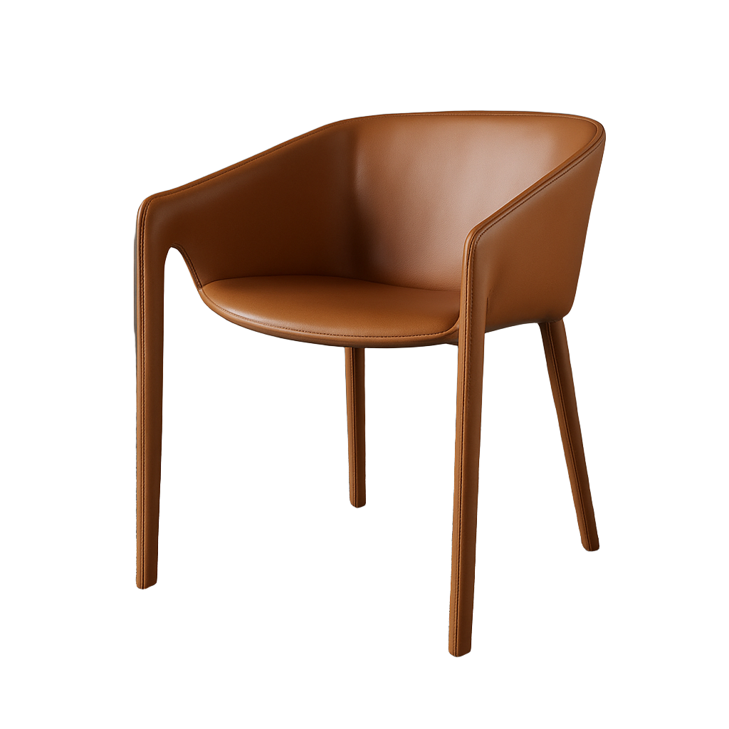Mycroft Chair DJ752-1 Caramel lounge chair by BEACON, featuring a plush caramel fabric and modern design.