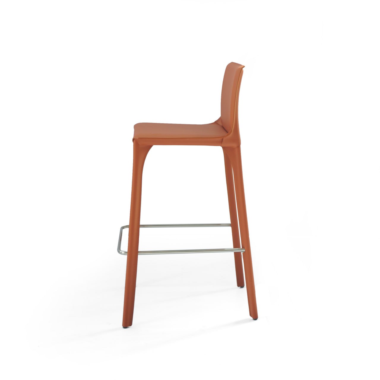 Mycroft Saddle Leather Bar Stool MLL-B43-orange - Bar Stools - ebarza Furniture UAE | Shop Modern Furniture in Abu Dhabi & Dubai - مفروشات ايبازرا في الامارات | تسوق اثاث عصري وديكورات مميزة في دبي وابوظبي