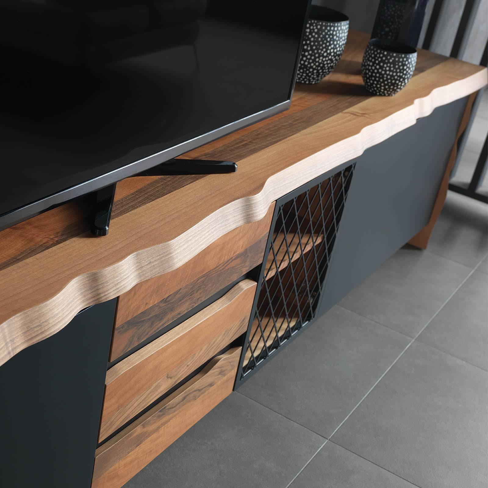 Natura Sideboard +Mirror Nat006 - Sideboards - ebarza Furniture UAE | Shop Modern Furniture in Abu Dhabi & Dubai - مفروشات ايبازرا في الامارات | تسوق اثاث عصري وديكورات مميزة في دبي وابوظبي