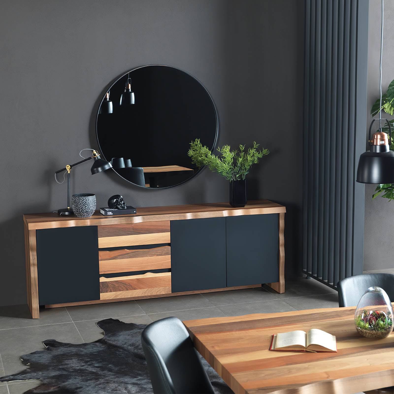 Natura Sideboard +Mirror Nat006 -  Sideboards | دولاب + مرآة ناتورا - ebarza Furniture UAE | Shop Modern Furniture in Abu Dhabi & Dubai - مفروشات ايبازرا في الامارات | تسوق اثاث عصري وديكورات مميزة في دبي وابوظبي