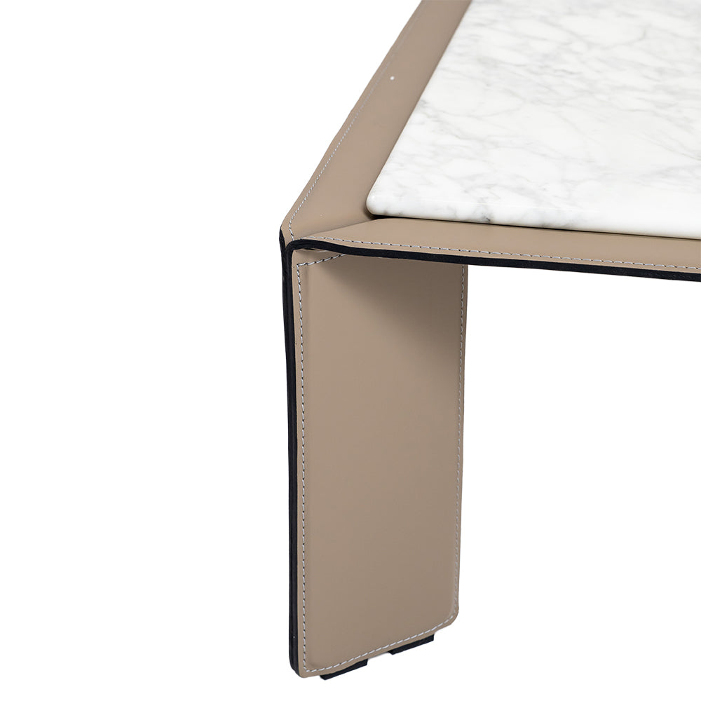 Natural Bianco Carrara Venato Marble Coffee Table CH-1111L - Coffee tables - ebarza Furniture UAE | Shop Modern Furniture in Abu Dhabi & Dubai - مفروشات ايبازرا في الامارات | تسوق اثاث عصري وديكورات مميزة في دبي وابوظبي