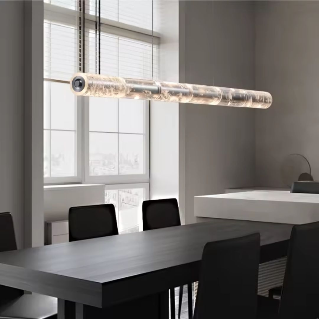 Natural Crystal K9 LED Pendant Lamp by Beacon, elegant pendant lighting fixture with crystal K9 design and modern LED illumination.