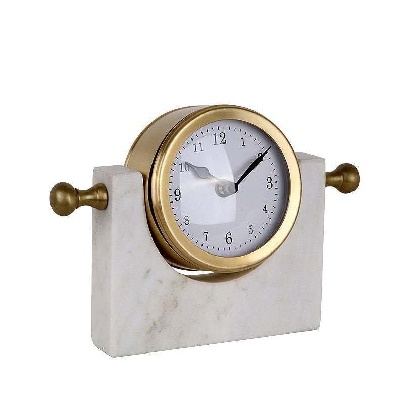 Natural Marble Clock Fl-Y873 -  Clocks | ساعة من الرخام الطبيعي - ebarza Furniture UAE | Shop Modern Furniture in Abu Dhabi & Dubai - مفروشات ايبازرا في الامارات | تسوق اثاث عصري وديكورات مميزة في دبي وابوظبي