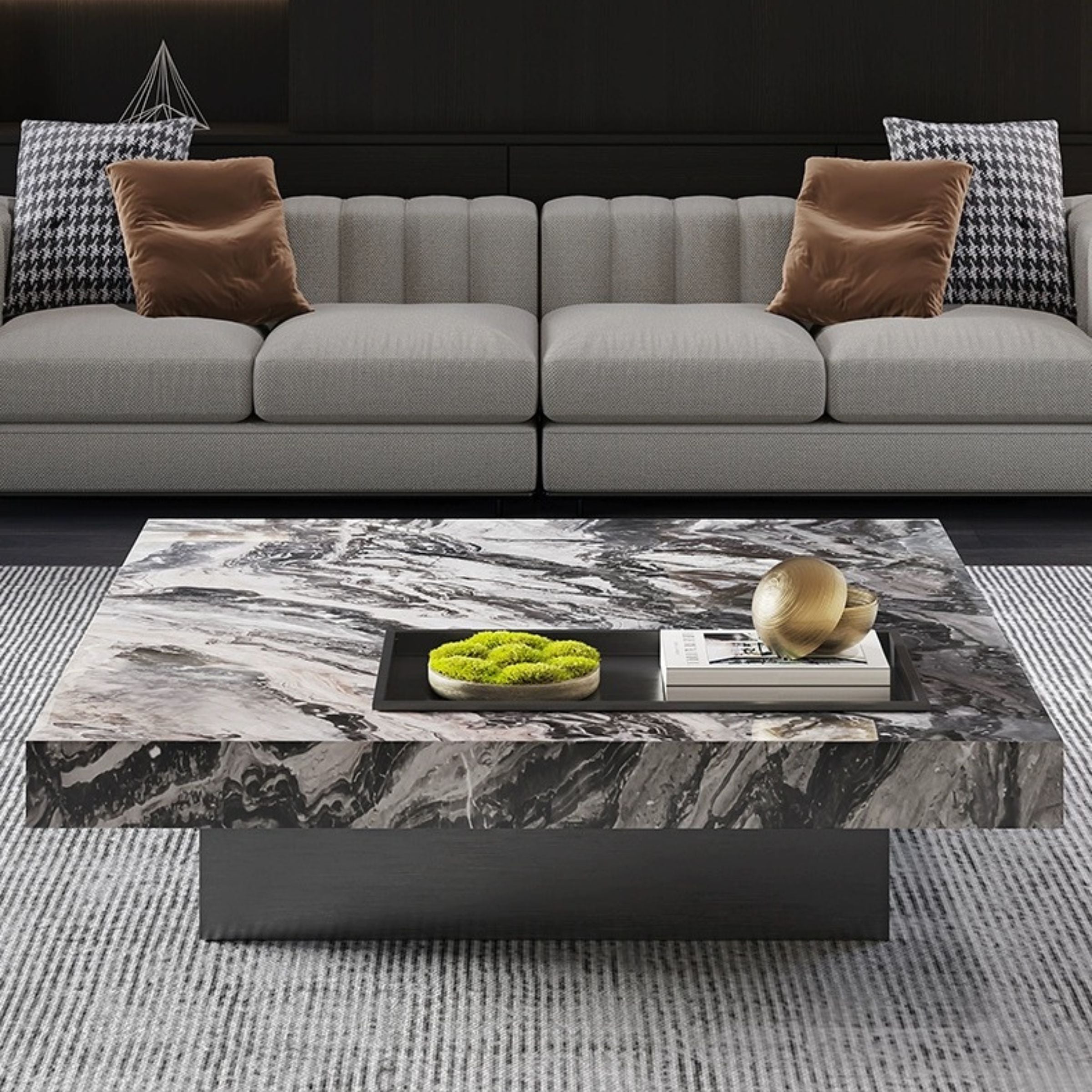 Natural Marble Coffee Table TG-CT11 - Coffee tables - ebarza Furniture UAE | Shop Modern Furniture in Abu Dhabi & Dubai - مفروشات ايبازرا في الامارات | تسوق اثاث عصري وديكورات مميزة في دبي وابوظبي