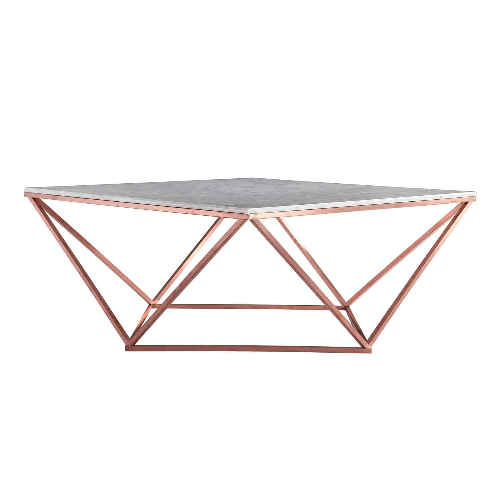 Natural Marble & Stainless Steel Table Bp8809B-R.G - Coffee Tables - ebarza Furniture UAE | Shop Modern Furniture in Abu Dhabi & Dubai - مفروشات ايبازرا في الامارات | تسوق اثاث عصري وديكورات مميزة في دبي وابوظبي