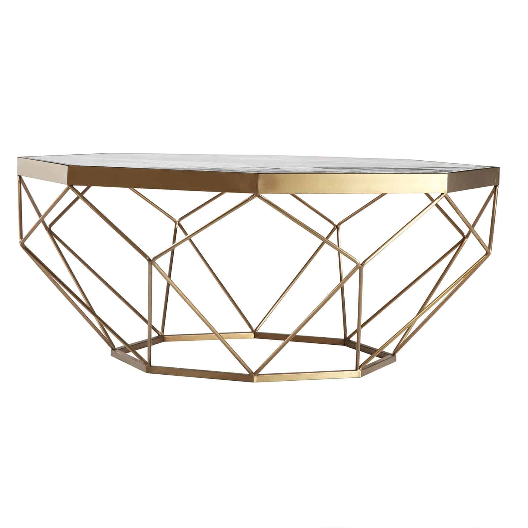 Natural Marble & Stainless Steel Table Bp8811-G-B - Coffee Tables - ebarza Furniture UAE | Shop Modern Furniture in Abu Dhabi & Dubai - مفروشات ايبازرا في الامارات | تسوق اثاث عصري وديكورات مميزة في دبي وابوظبي