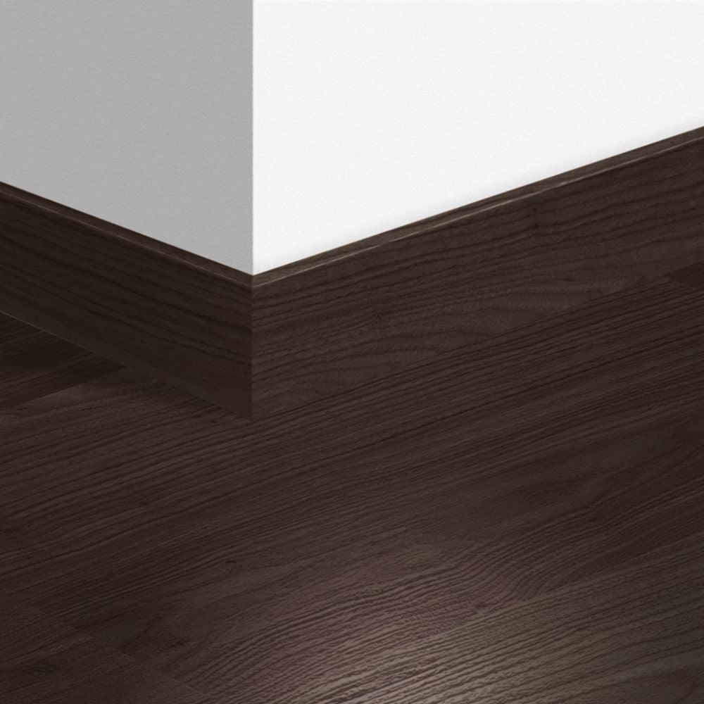 Natural oak walnut veneer skirting board by BEACON, showcasing smooth wood grain and polished finish.