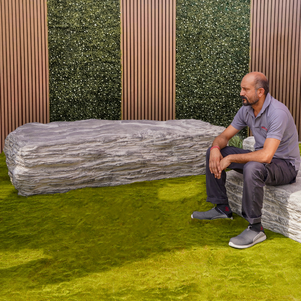 Pre-order 35 Days Delivery Natural Stone Bench 21-4082B - Benches - ebarza Furniture UAE | Shop Modern Furniture in Abu Dhabi & Dubai - مفروشات ايبازرا في الامارات | تسوق اثاث عصري وديكورات مميزة في دبي وابوظبي