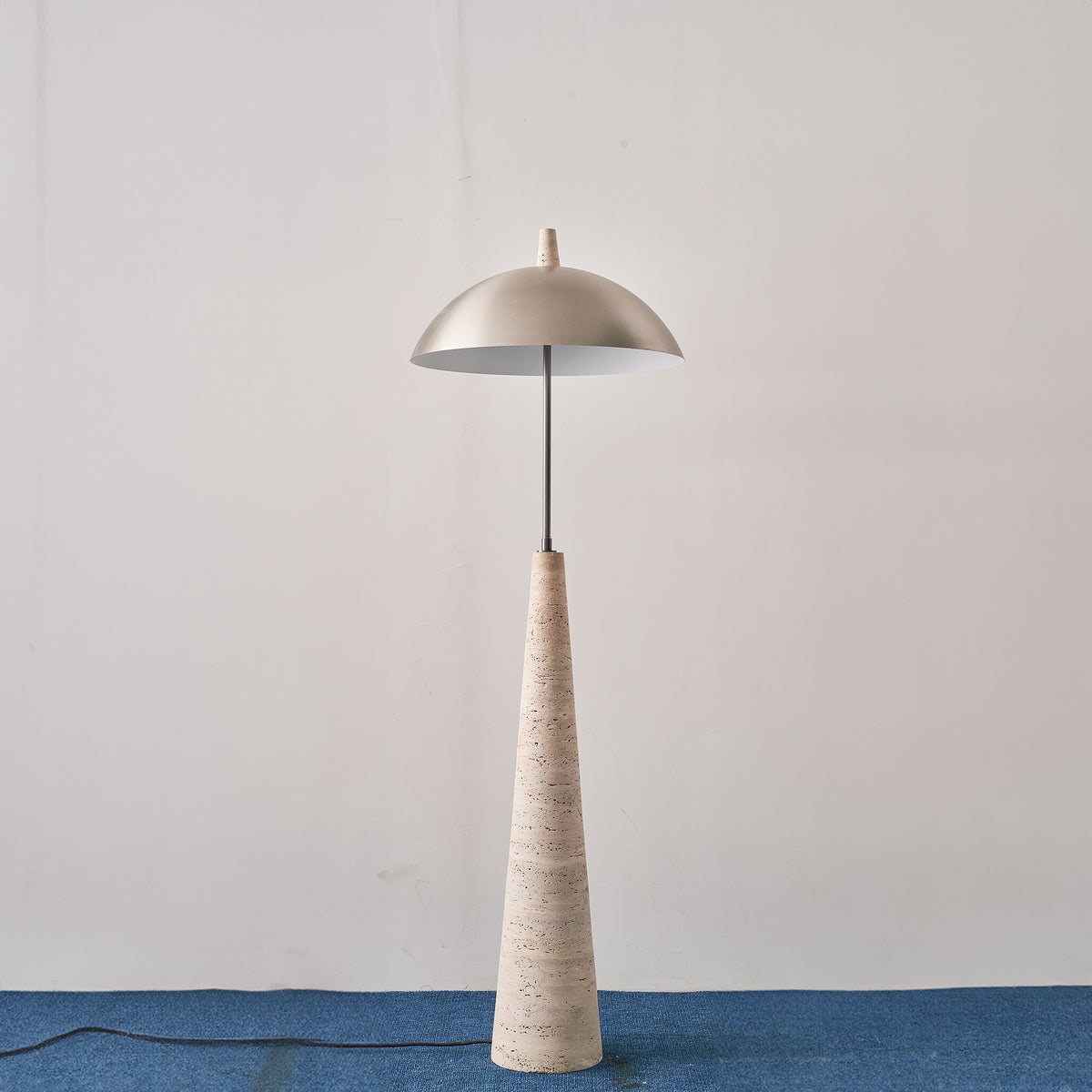 Natural travertine floor lamp by BEACON (JIADG), model JA-015F, featuring a sleek, elegant design suitable for modern living spaces.
