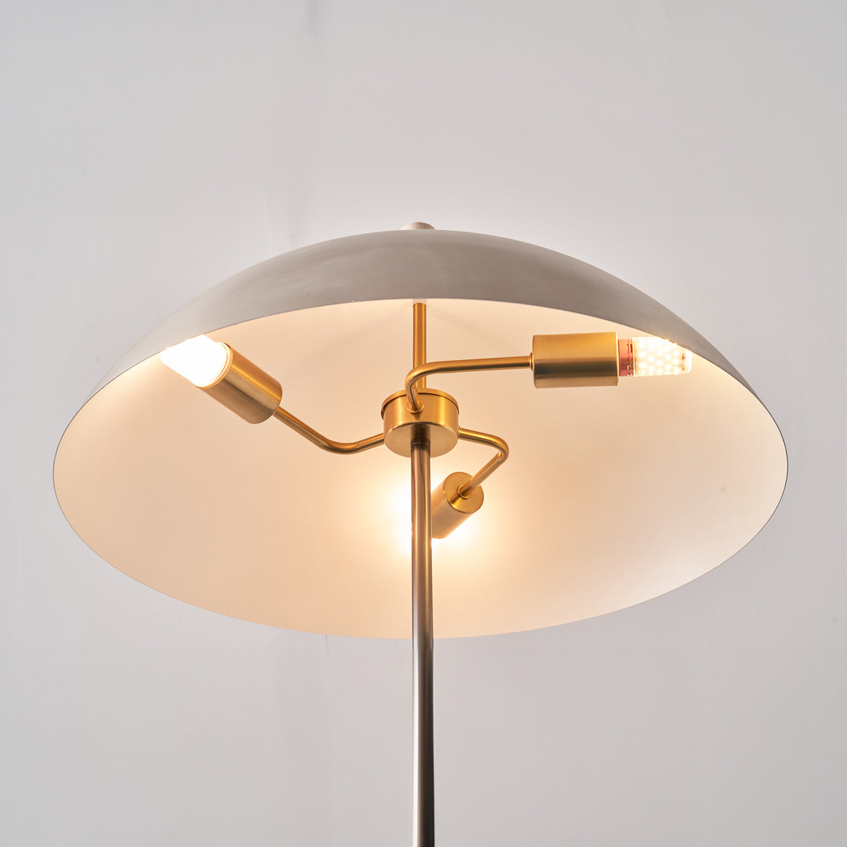 Natural travertine floor lamp from BEACON JIADG, JA-015F, featuring a sleek, elegant design with a stone base and soft lighting.