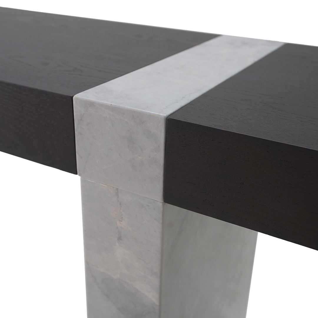 New Smoky Base Grey Marble Console JK-W011 - Consoles - ebarza Furniture UAE | Shop Modern Furniture in Abu Dhabi & Dubai - مفروشات ايبازرا في الامارات | تسوق اثاث عصري وديكورات مميزة في دبي وابوظبي