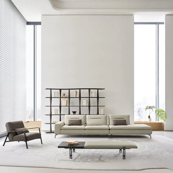 BEACON Nexus 3 Seater Sofa in neutral fabric with plush cushions, stylish and comfortable living room furniture.
