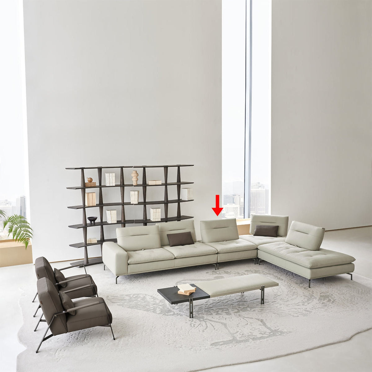 Nexus Single Seater Armless Modular Sofa - AMF-S180 - Sofas - ebarza Furniture UAE | Shop Modern Furniture in Abu Dhabi & Dubai - مفروشات ايبازرا في الامارات | تسوق اثاث عصري وديكورات مميزة في دبي وابوظبي