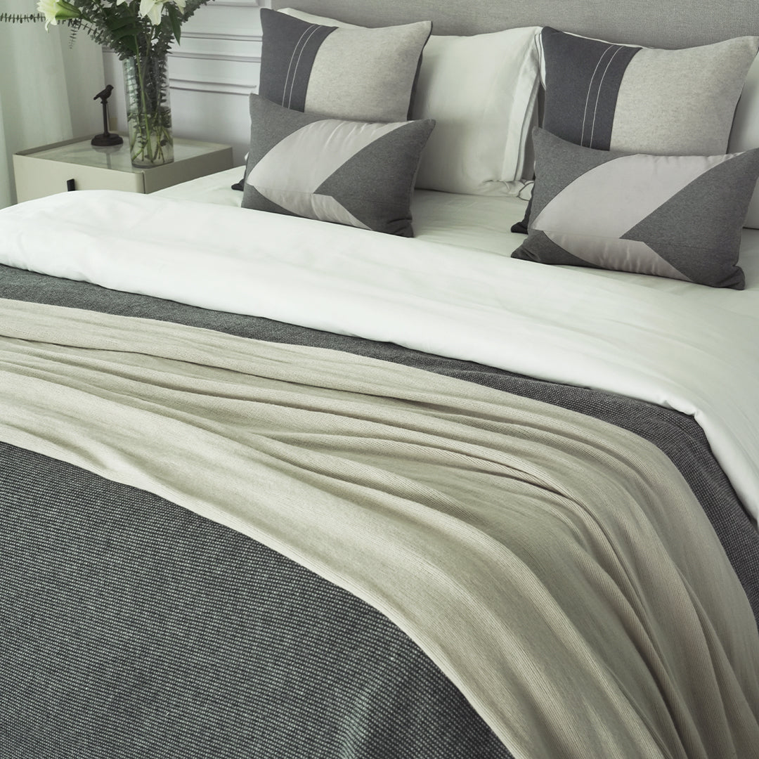 Nolan bedding set by BEACON featuring a modern design with soft fabric and coordinated pillowcases for a stylish bedroom look.