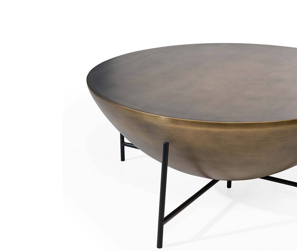 Nord Brass Coffee Table HW-Nord19 by HOLYWOOD DECO, modern side table with brass finish and sleek design.