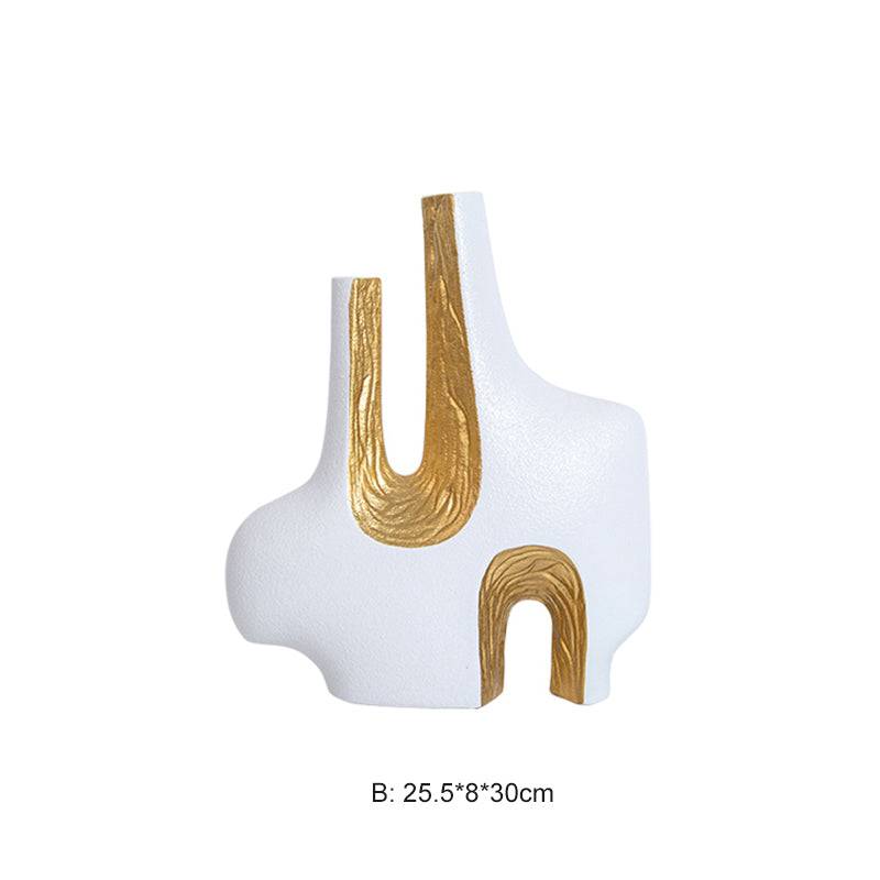 Notch Vase-A Fa-D2113A - Vases - ebarza Furniture UAE | Shop Modern Furniture in Abu Dhabi & Dubai - مفروشات ايبازرا في الامارات | تسوق اثاث عصري وديكورات مميزة في دبي وابوظبي